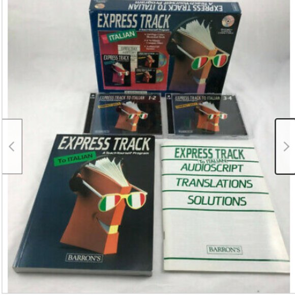 Express Track to Italian Teach Yourself Program 4 Audio CDs + Workbook Barron's - Picture 5 of 6